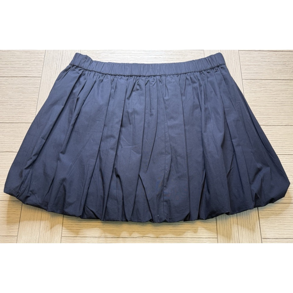 Calvin Klein Jeans NWT Inkwell Color Bubble Mini Skirt Cotton Sz L MSRP $69.50